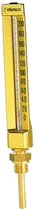 Thermomètres verticaux industriels - Droits - Hauteur 200 mm - Plongeur 100 mm - Série 1673