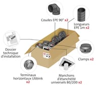 Kit raccordement ventilation pour chauffe-eau thermodynamique AERFOAM