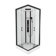 Cabine de douche hydromassante carrée porte coulissante URBAN