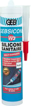Mastic silicone GEBSICONE W3 - Cartouche 310 ml - Lot de 12