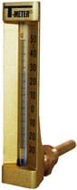 Thermomètres verticaux industriels - Equerres - Hauteur 150 mm - Plongeur 100 mm - Série 1677