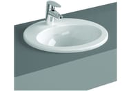 Vasque céramique ovale à encastrer S20 - Blanc - 525x475 mm