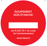 Pack de 90 étiquettes rouges  "Non étanche" pour climatiseurs et PAC M-ER