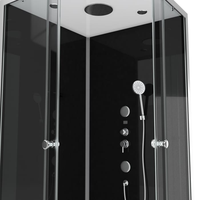 Cabine de douche porte coulissante BLACK 2