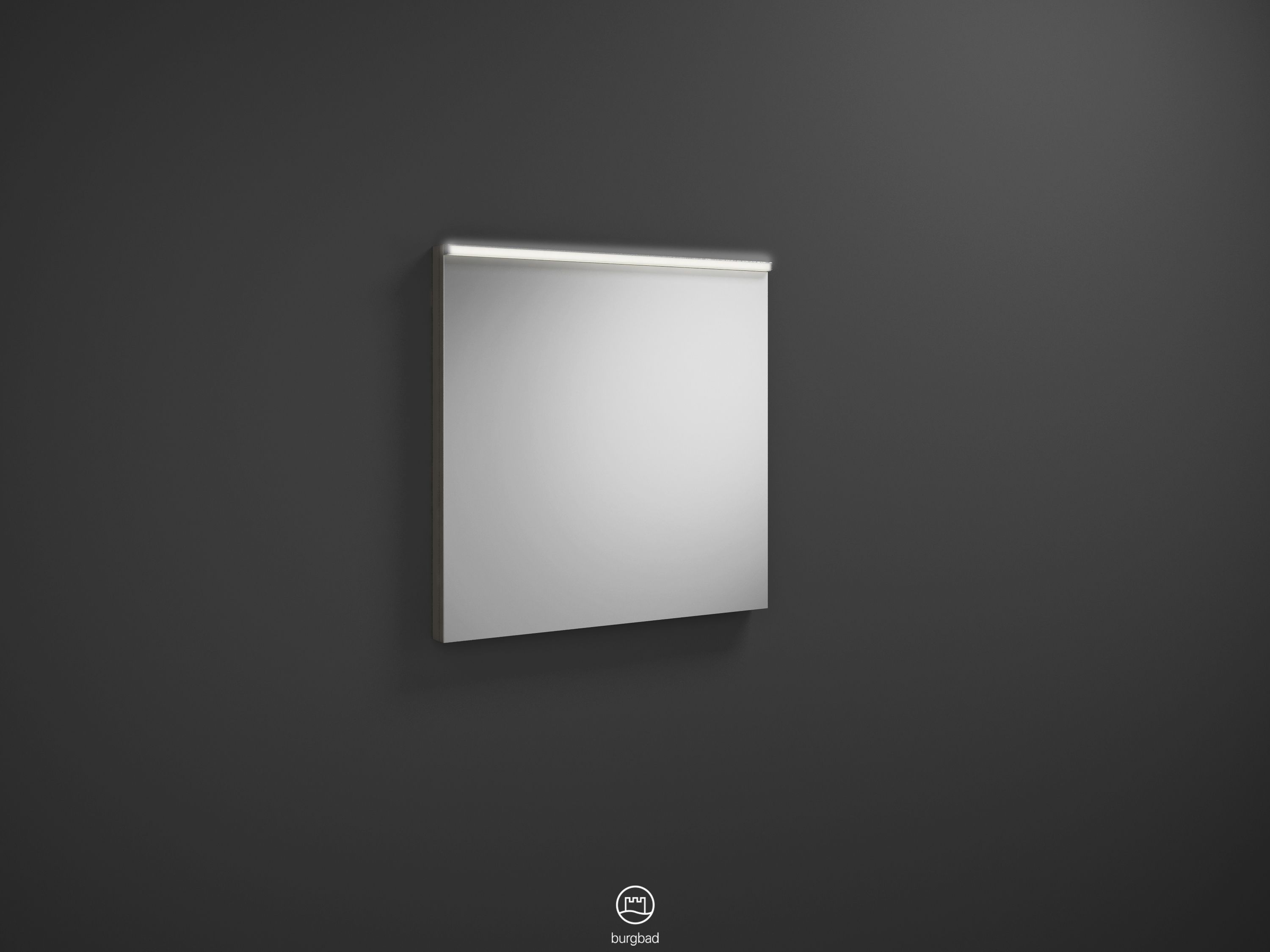 Miroir de toilette rectangulaire avec éclairage LED par le dessus EQIO SMART