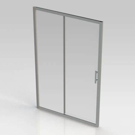 Porte de douche accès de face SWING EASY - H.1950 mm - Profilé chromé, verre transparent 6 mm