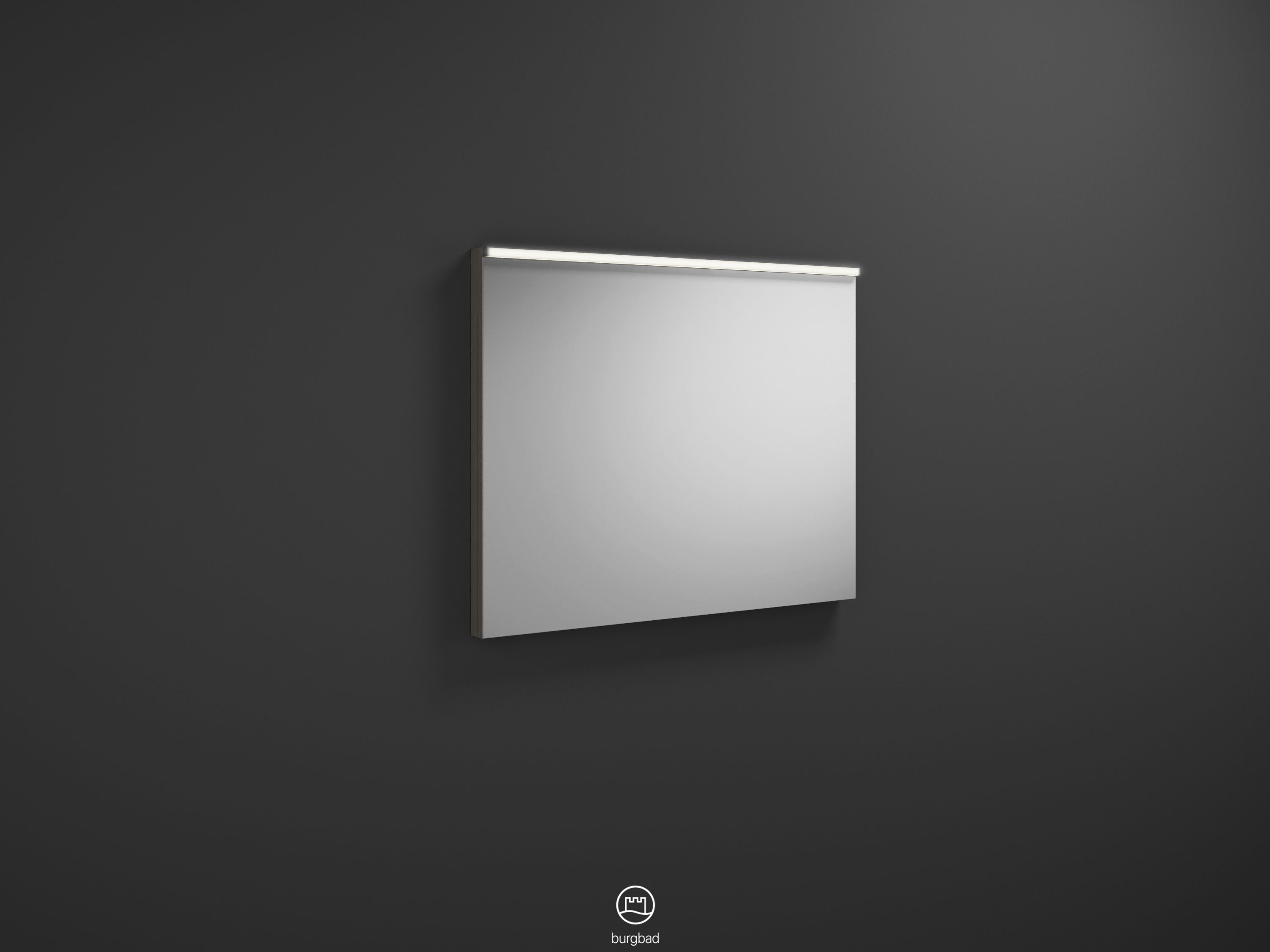 Miroir de toilette rectangulaire avec éclairage LED par le dessus EQIO SMART
