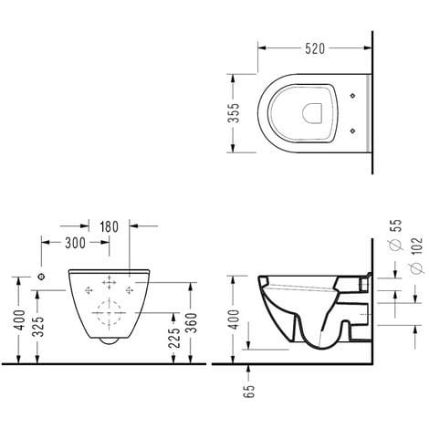 Cuvette WC suspendue SOLIDO COMPACT